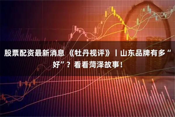 股票配资最新消息 《牡丹视评》丨山东品牌有多“好”？看看菏泽故事！
